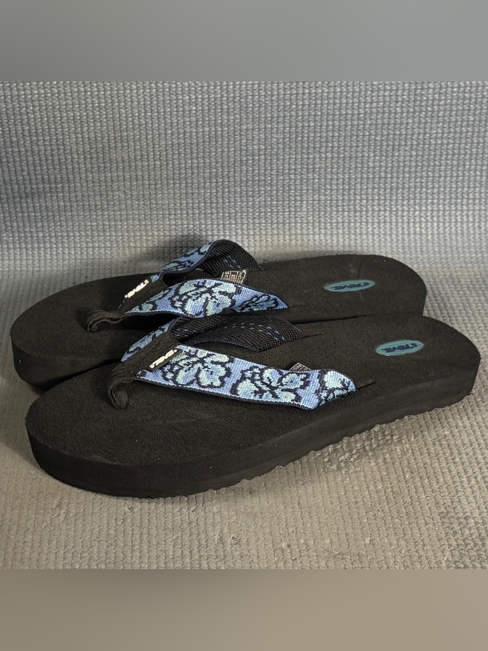 TEVA S/N 6109B Black Slip On Flip Flop Sandals Women’s Size 10